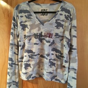 Soft camo sweater.